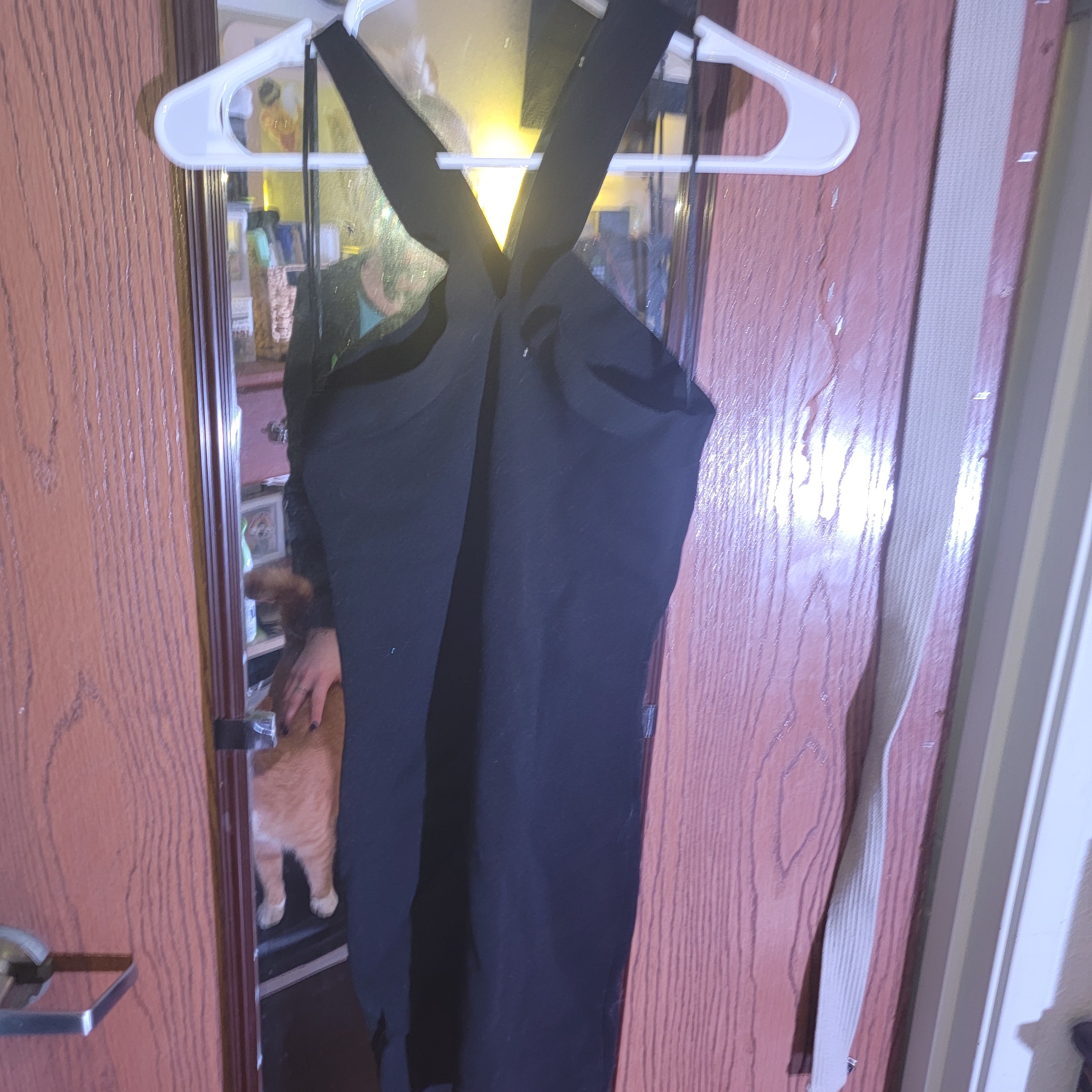 Black Crossback Mini Dress - Classic Sleek Design